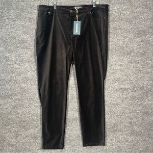 ModCloth NWT Women’s 18 Black Velvet Pants Professional Career Holiday Emo